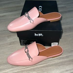 Coach Sofi Leather Slide Pink size 9.5 NIB